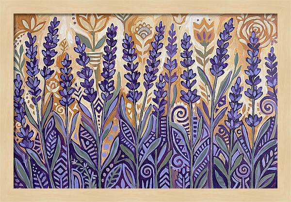 Lush Lavender Fields Under Blue Skies