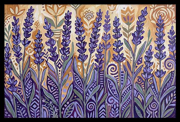 Lush Lavender Fields Under Blue Skies