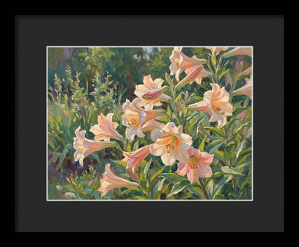 Lush Pink Lilies In Bloom