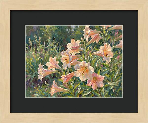 Lush Pink Lilies In Bloom