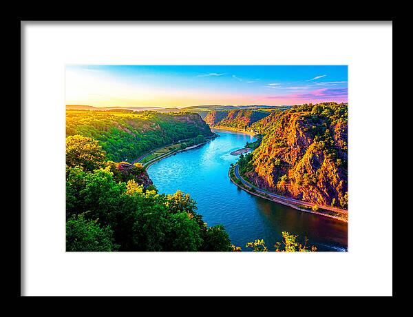 Lush Rhine Valley At Sunset