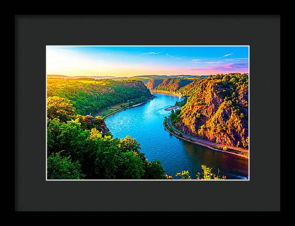 Lush Rhine Valley At Sunset