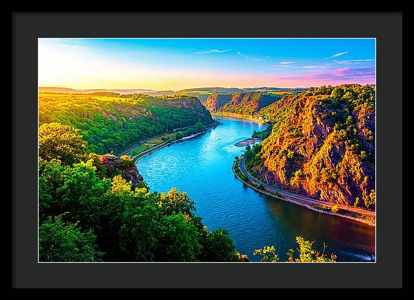 Lush Rhine Valley At Sunset