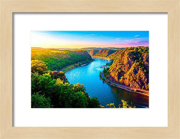 Lush Rhine Valley At Sunset