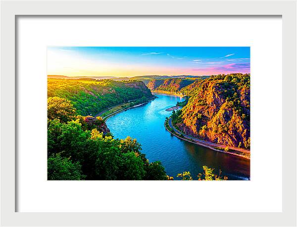 Lush Rhine Valley At Sunset