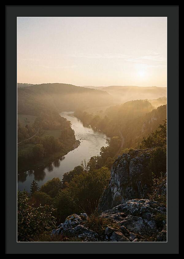 Lush River Valley At Dawn