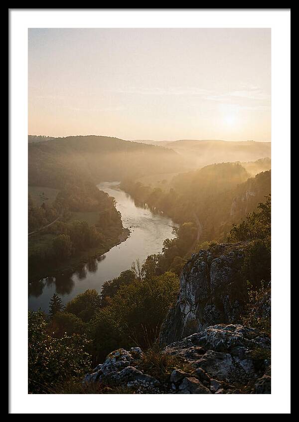Lush River Valley At Dawn