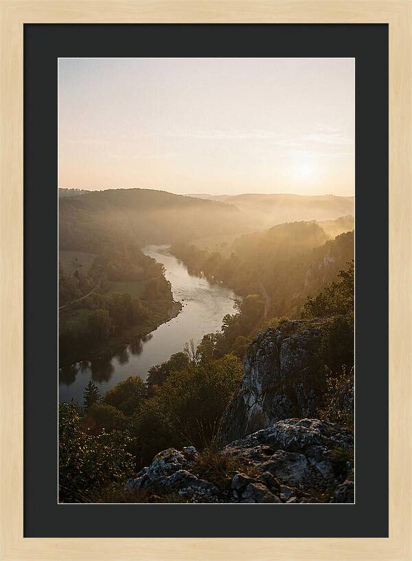 Lush River Valley At Dawn