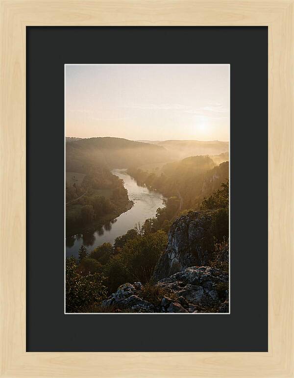 Lush River Valley At Dawn