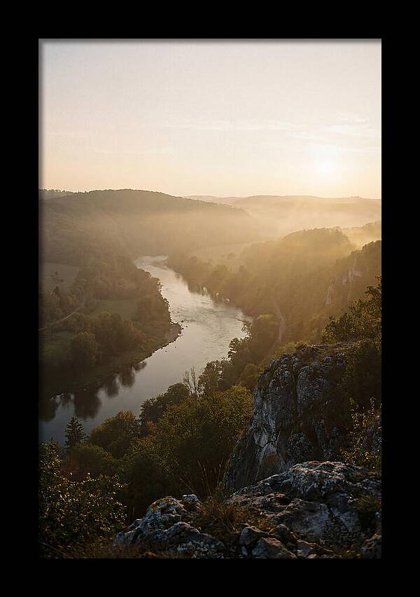 Lush River Valley At Dawn