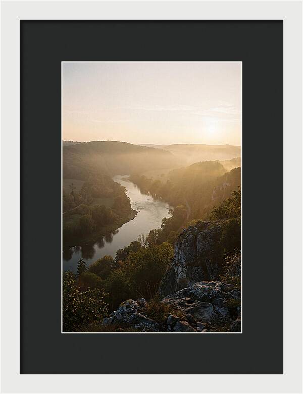 Lush River Valley At Dawn