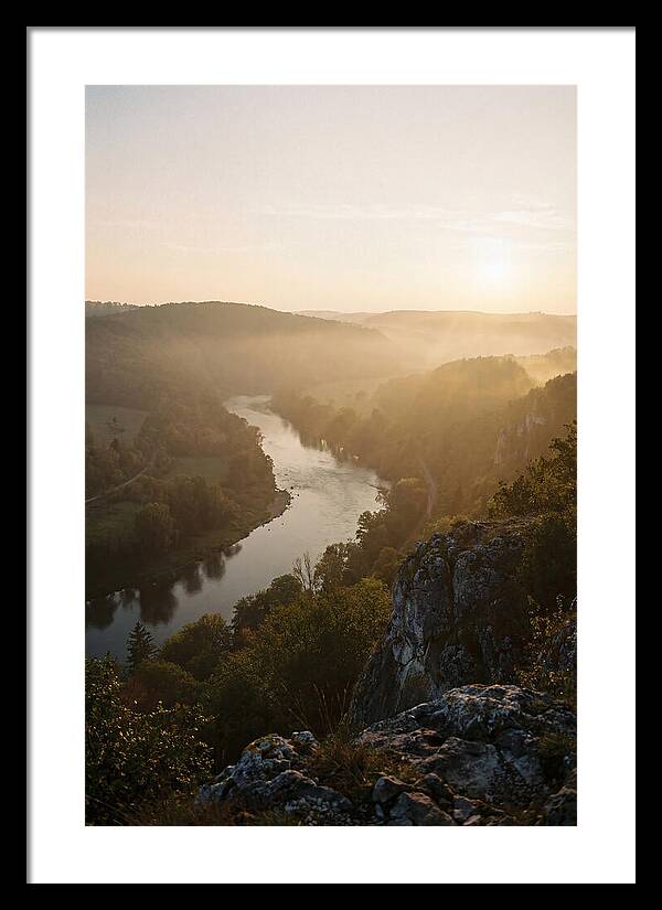 Lush River Valley At Dawn