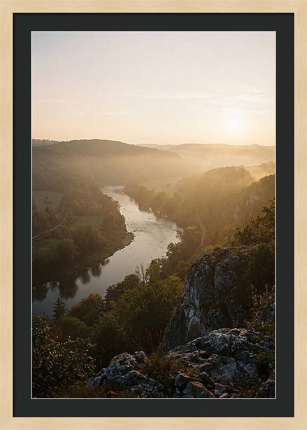 Lush River Valley At Dawn