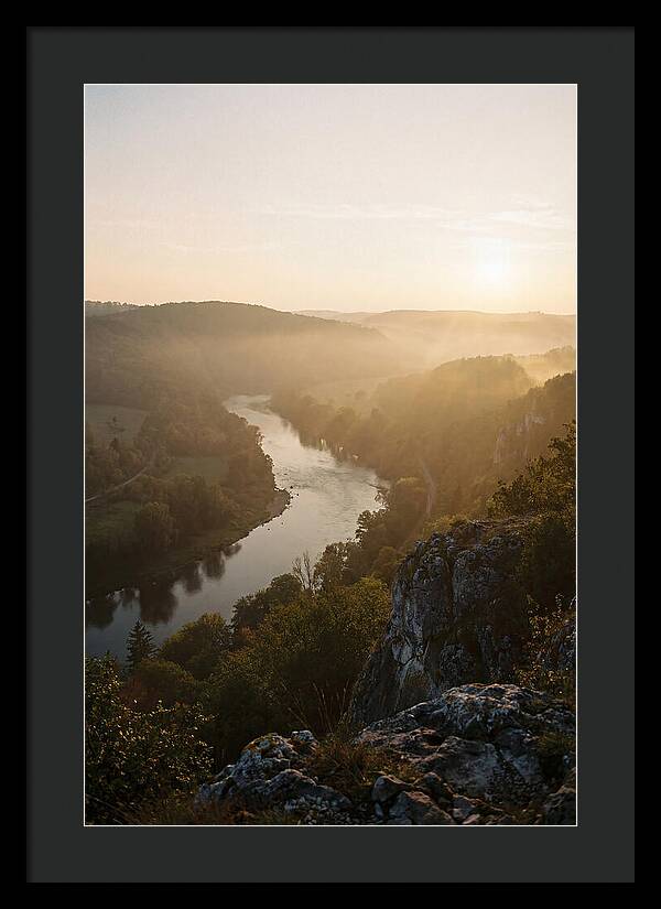Lush River Valley At Dawn