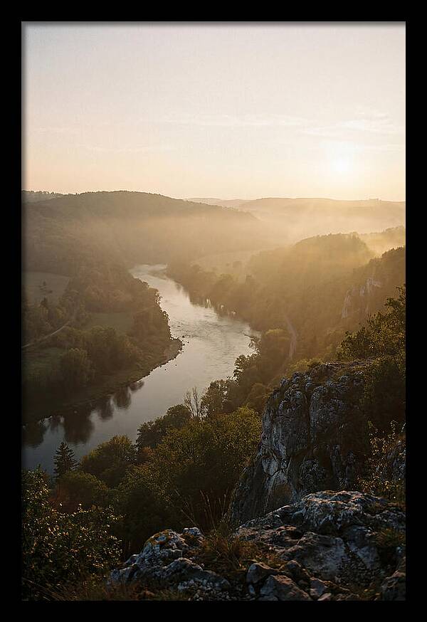 Lush River Valley At Dawn