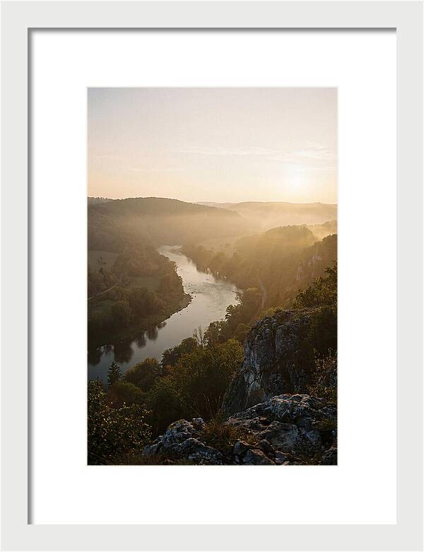Lush River Valley At Dawn
