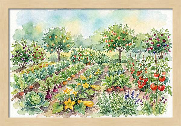 Lush Vegetable Garden Scene