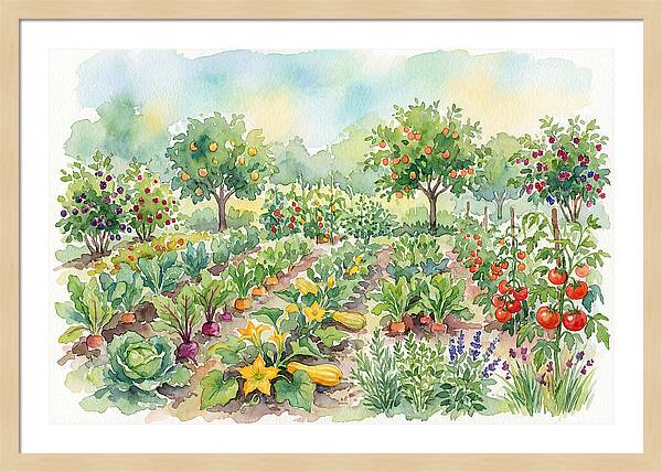 Lush Vegetable Garden Scene