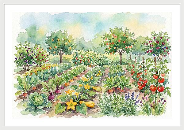 Lush Vegetable Garden Scene
