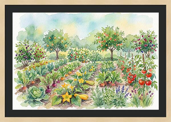 Lush Vegetable Garden Scene