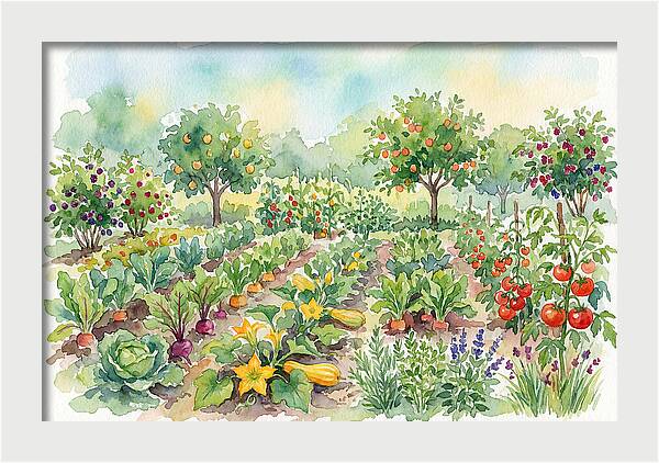 Lush Vegetable Garden Scene