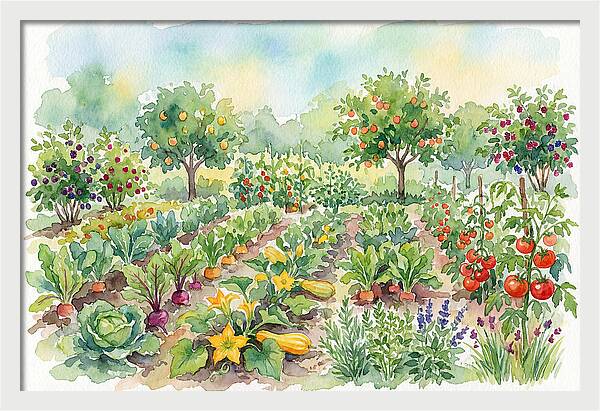 Lush Vegetable Garden Scene
