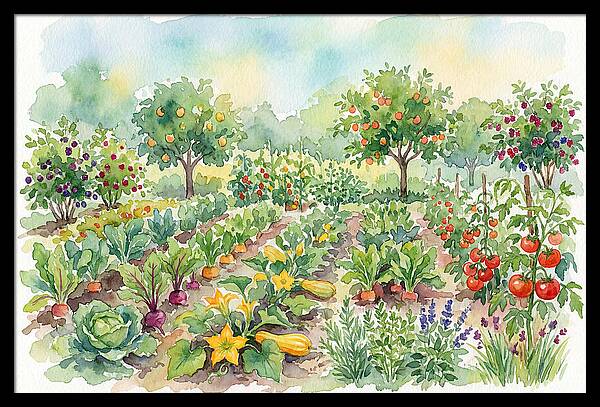 Lush Vegetable Garden Scene
