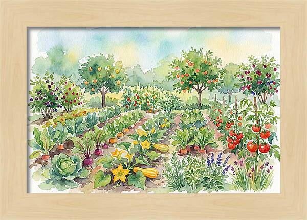 Lush Vegetable Garden Scene