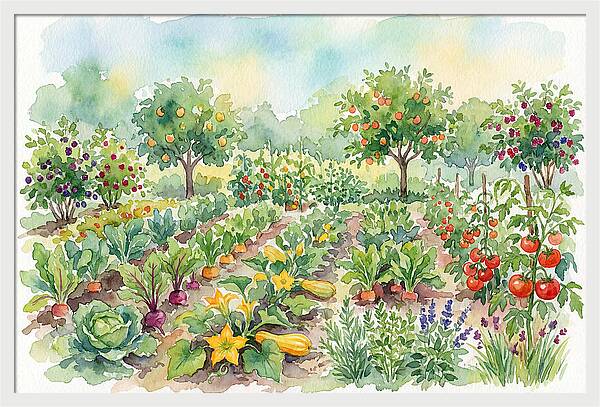 Lush Vegetable Garden Scene