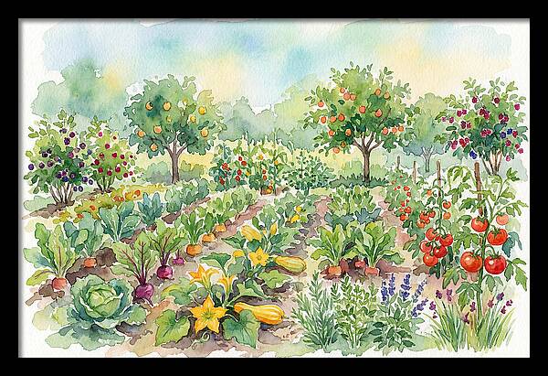Lush Vegetable Garden Scene