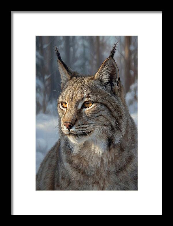 Lynx Amidst Snowy Serenity