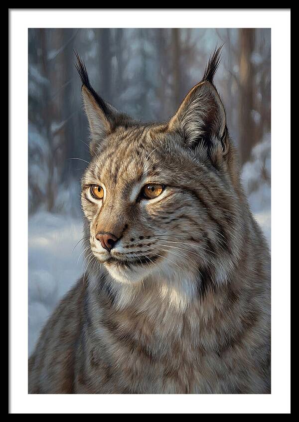 Lynx Amidst Snowy Serenity
