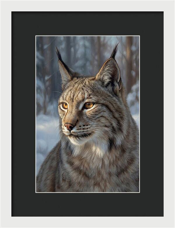 Lynx Amidst Snowy Serenity