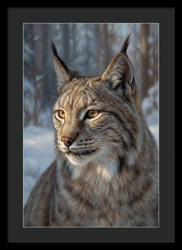 Lynx Amidst Snowy Serenity