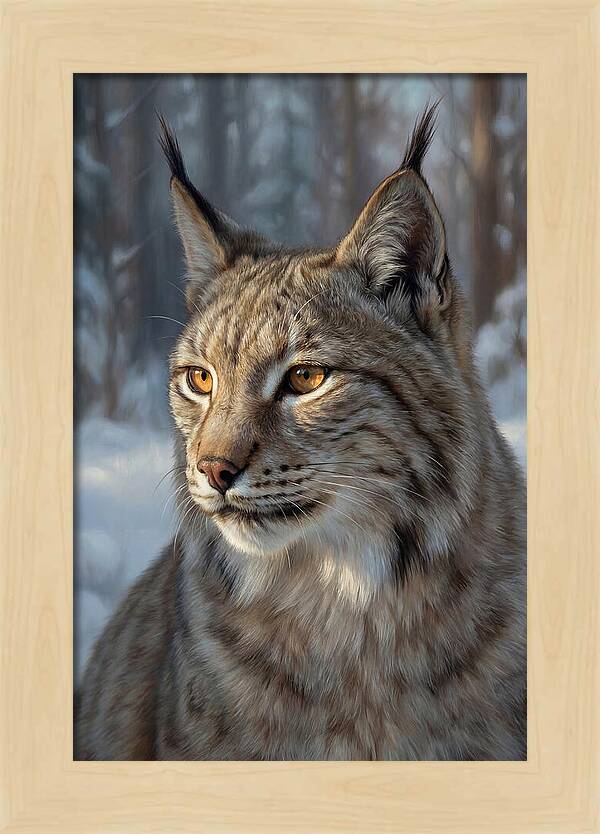 Lynx Amidst Snowy Serenity