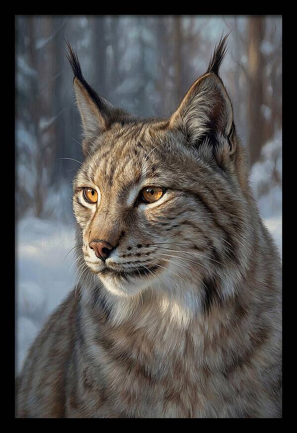 Lynx Amidst Snowy Serenity