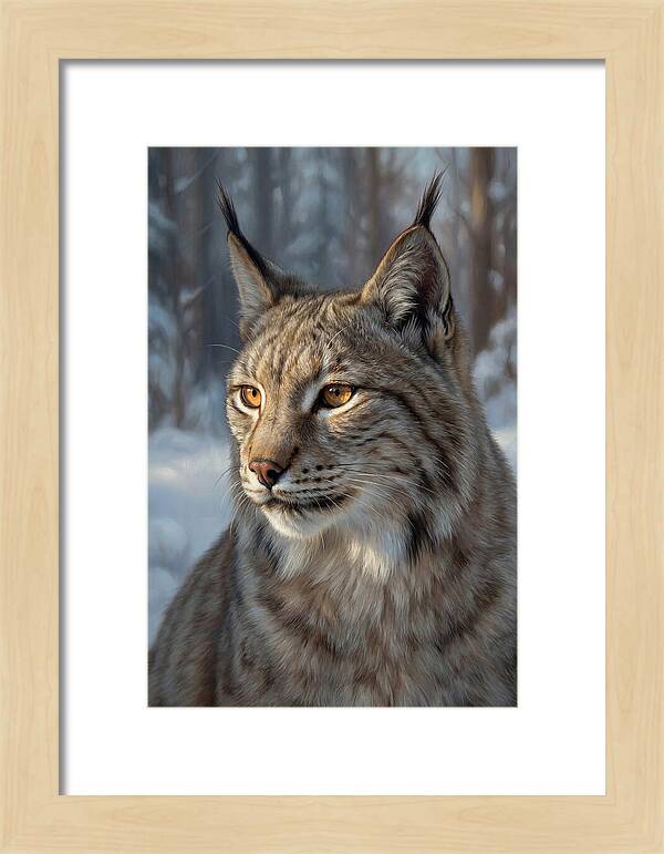 Lynx Amidst Snowy Serenity
