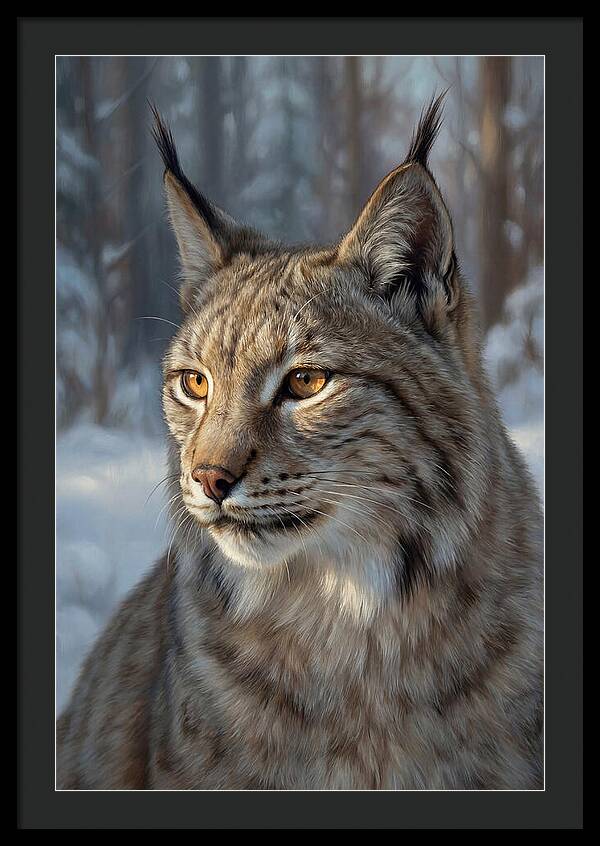 Lynx Amidst Snowy Serenity