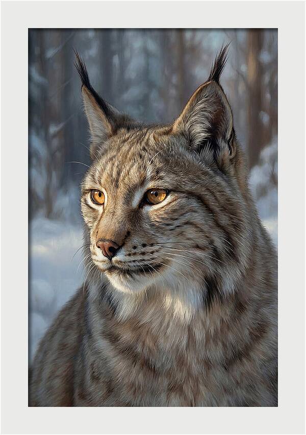 Lynx Amidst Snowy Serenity
