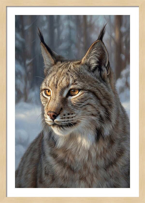 Lynx Amidst Snowy Serenity