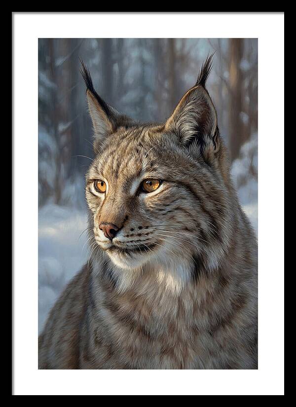 Lynx Amidst Snowy Serenity