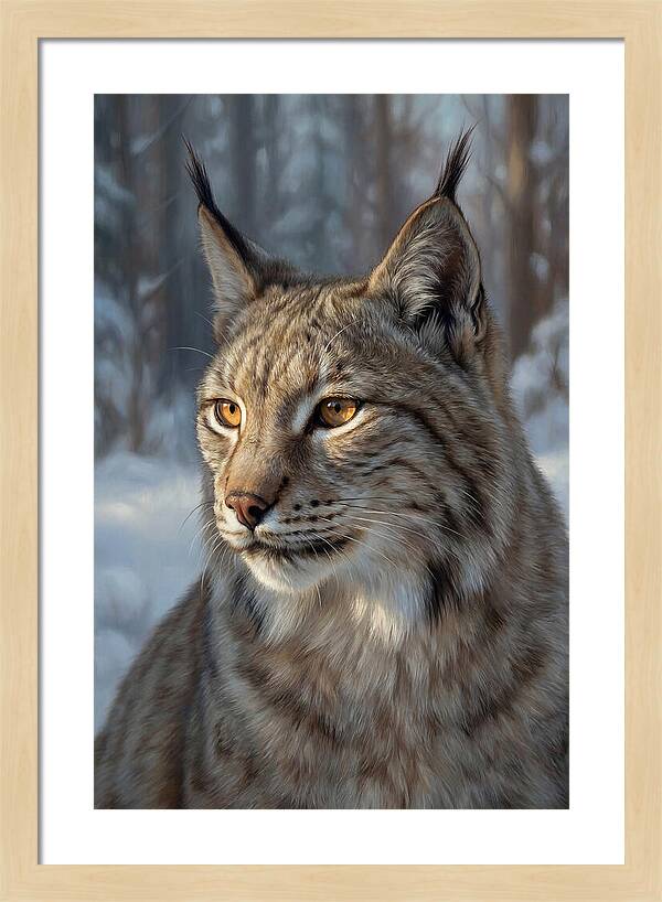Lynx Amidst Snowy Serenity