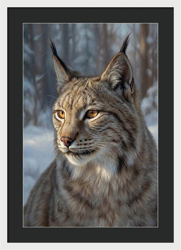 Lynx Amidst Snowy Serenity