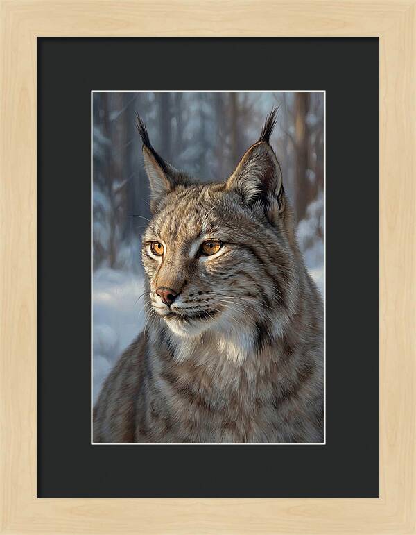 Lynx Amidst Snowy Serenity
