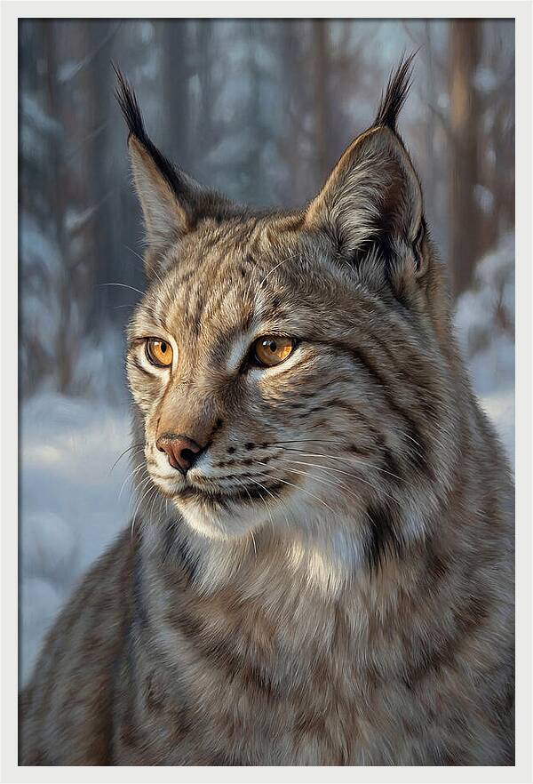 Lynx Amidst Snowy Serenity