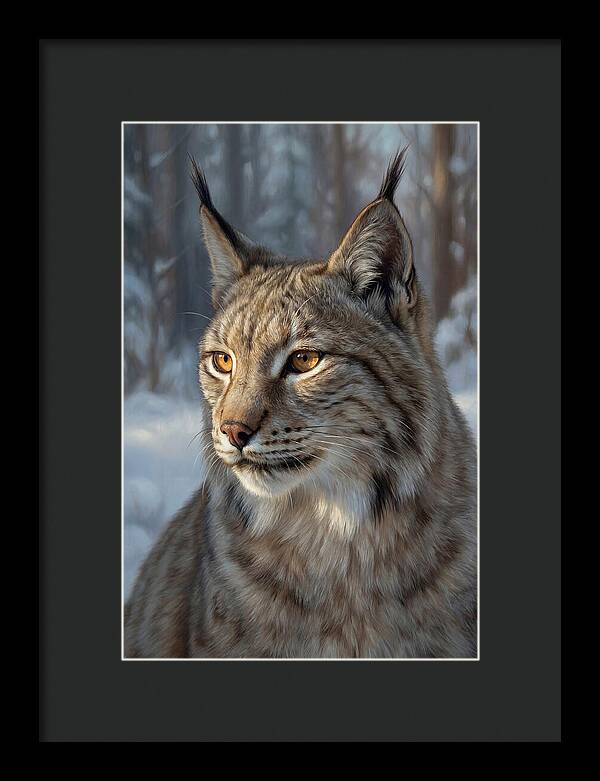 Lynx Amidst Snowy Serenity