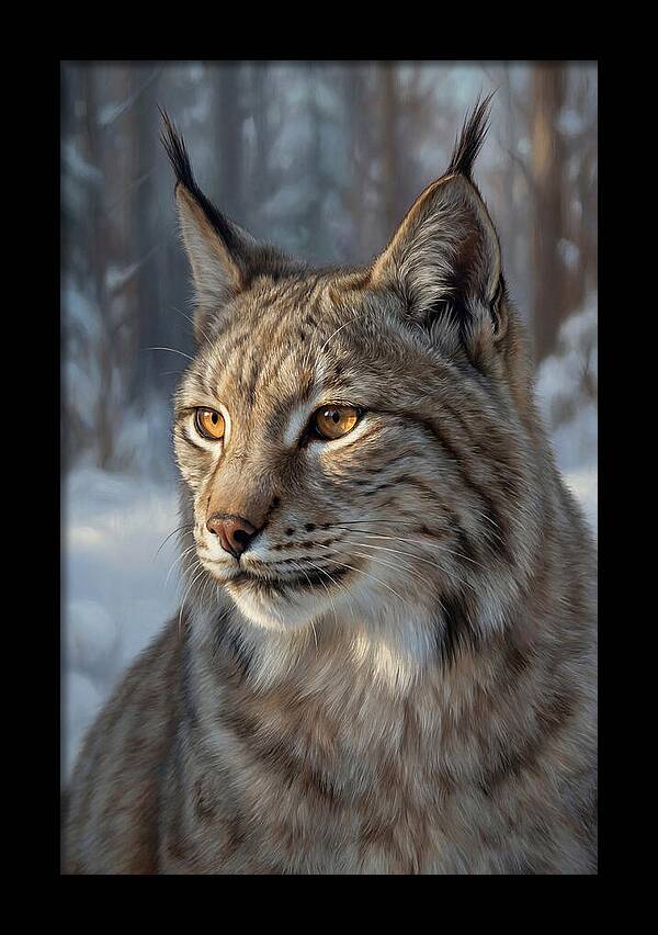 Lynx Amidst Snowy Serenity
