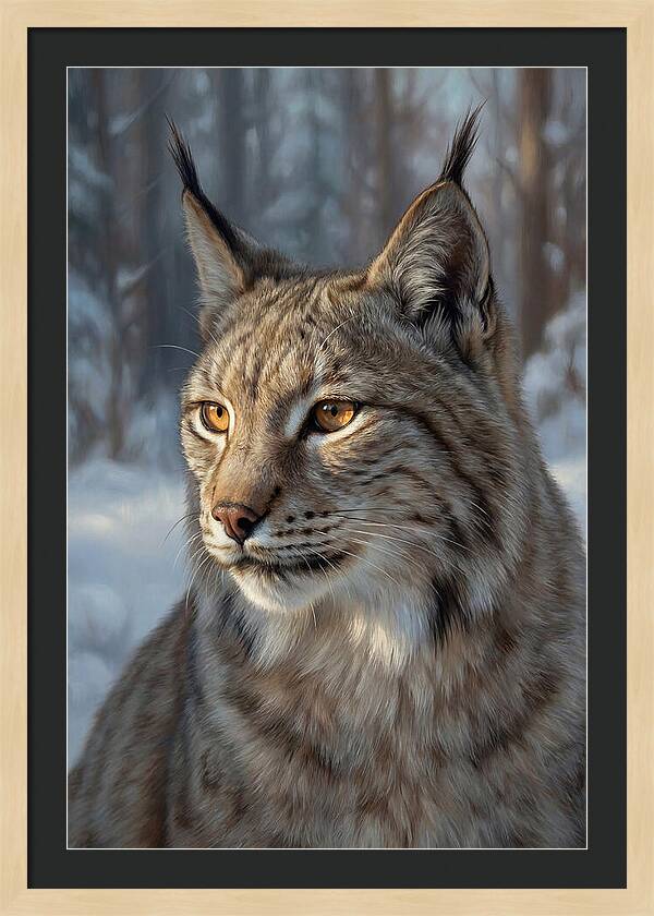Lynx Amidst Snowy Serenity