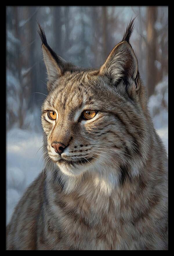 Lynx Amidst Snowy Serenity