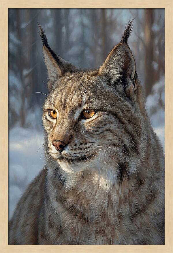 Lynx Amidst Snowy Serenity